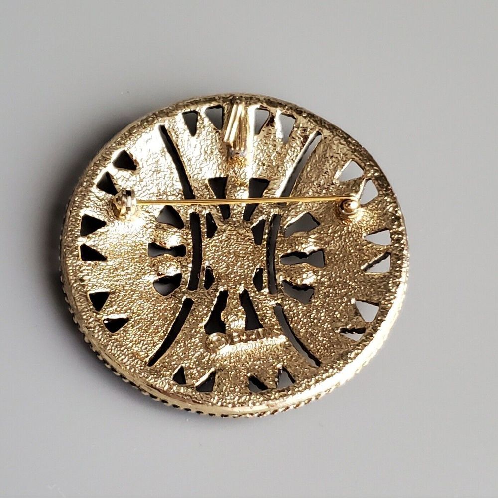 EMMONS VINTAGE BROOCH AND PENDANT LARGE SIGNED MARKED ON BACK SEE PICTURES - Picture 4 of 8